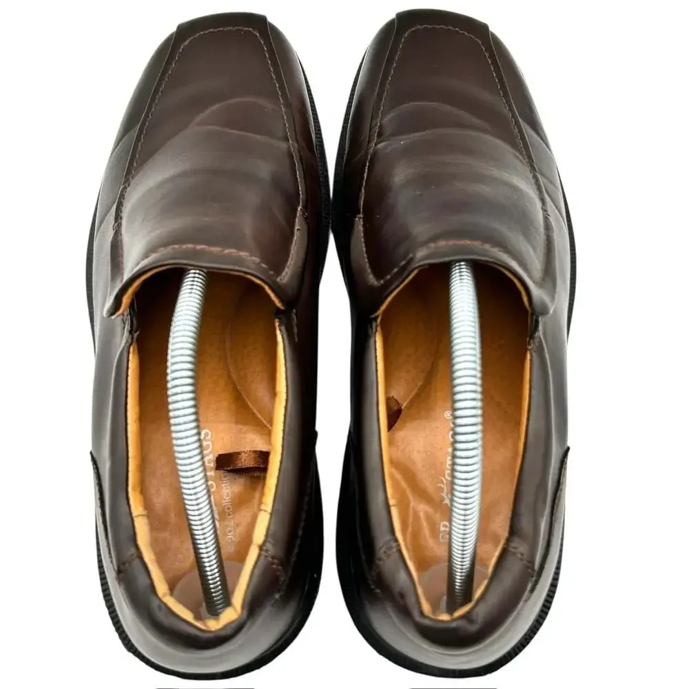 Deer Stags Men's Brown Leather Greenpoint Slip On Loafers Shoes Size 10.5 M